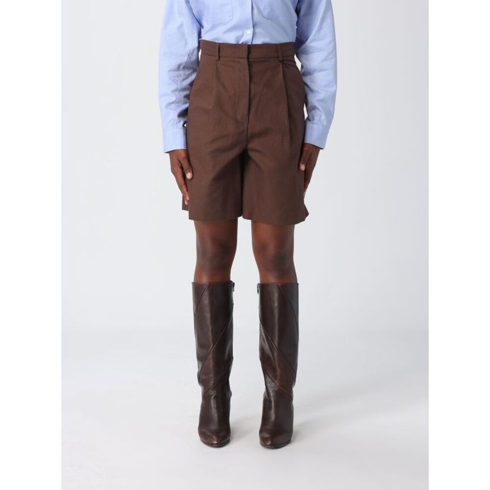 Weekend Max Mara Women Ecuba Cotton And Linen Shorts Weekend Max Mara